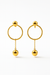 Golden orbit hoops earrings