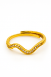 Golden wave ring
