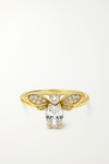 “Golden Flutter Ring by Sanzorah – elegant gold-toned butterfly-inspired designer ring for women”