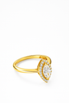“Elegant Golden Mirage Ring with luxurious detailing from Sanzorah”