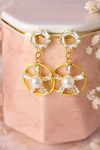 Royal pearl sunburst earrings