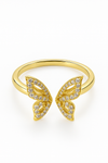 “Premium immitation gold-plated butterfly ring for women – Sanzorah”