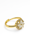 Sunlit Blossom Ring by Sanzorah – Elegant Floral Designer Women’s Ring